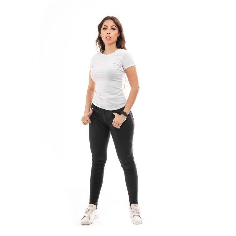 POLERA MUJER CUELLO REDONDO MANGA CORTA BLANCA-2
