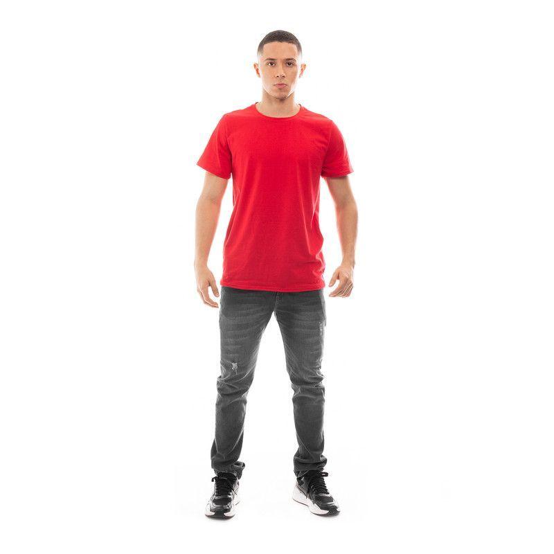 POLERA HOMBRE CUELLO REDONDO MANGA CORTA ROJA-6