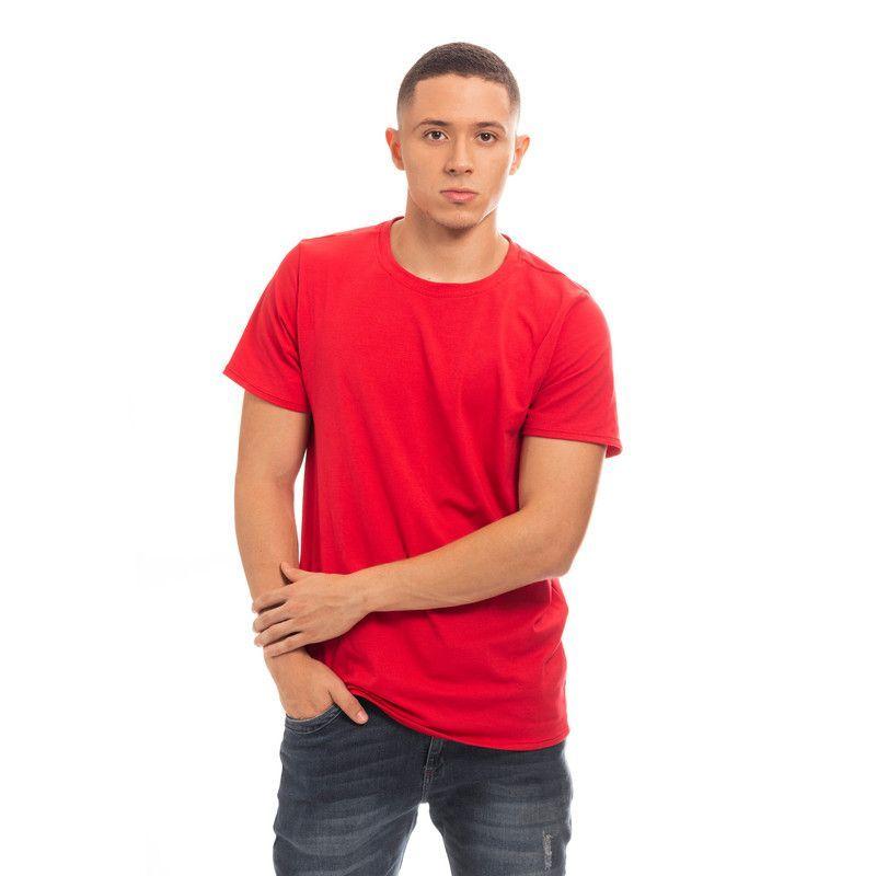 POLERA HOMBRE CUELLO REDONDO MANGA CORTA ROJA-2
