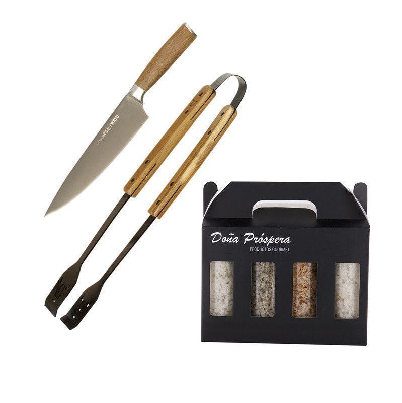 Set Parrillero 187 WAYU + Mix Sales Gourmet 3 Piezas Profesional-0