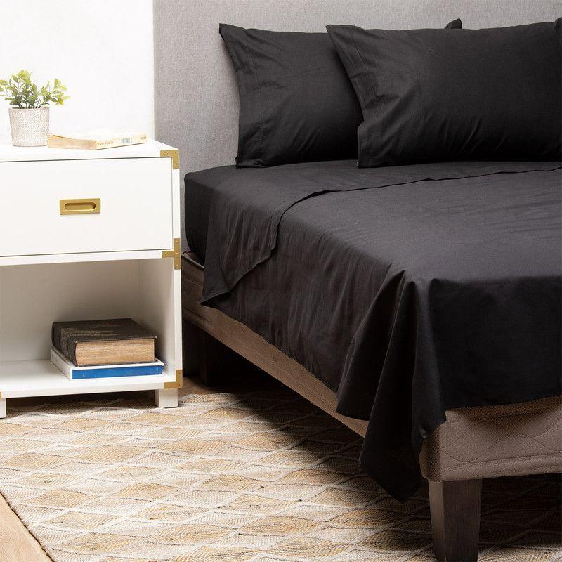 Pack 2 Almohadas + Sabana Negra 2 Plazas Arthome-1