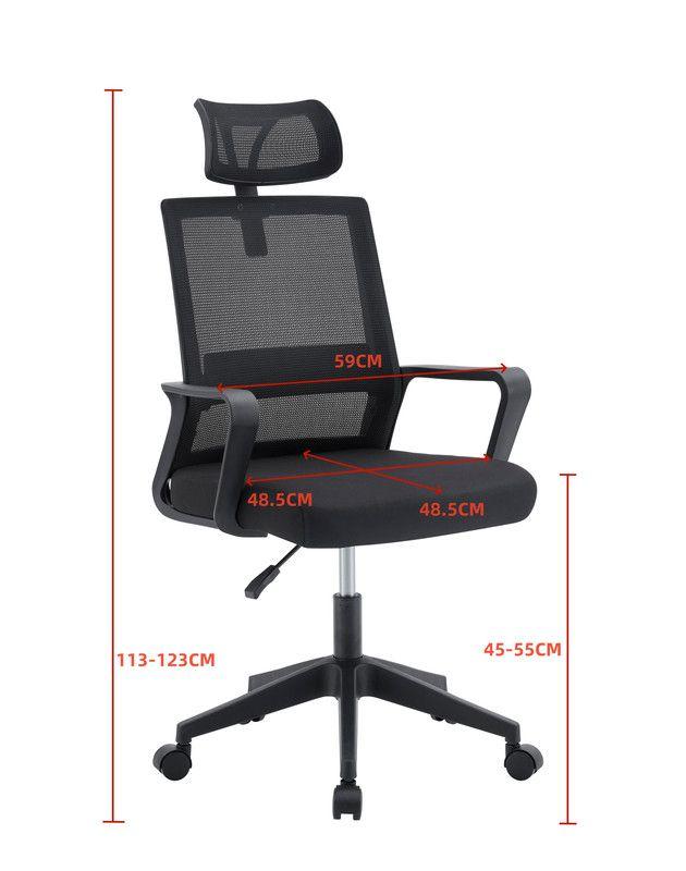 SILLA DE OFICINA EJECUTIVA ROMA ERGONOMICA COLOR NEGRO BM-695-5