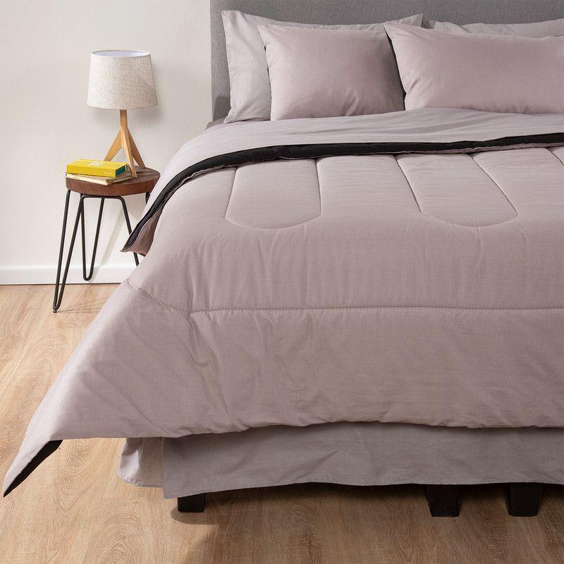 COMBO 24 PLUMON BICOLOR NEGRO GRIS 1.5 PLAZAS-5