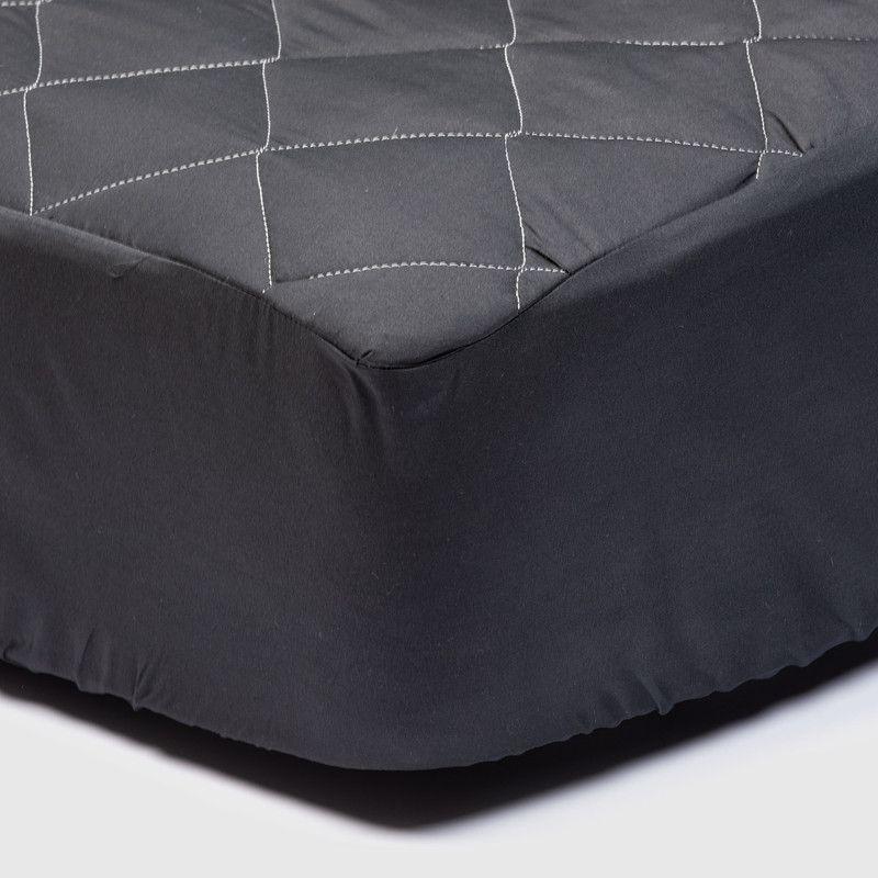 Cubrecolchon + Faldon + Sabana Negro 1.5 Plazas-4