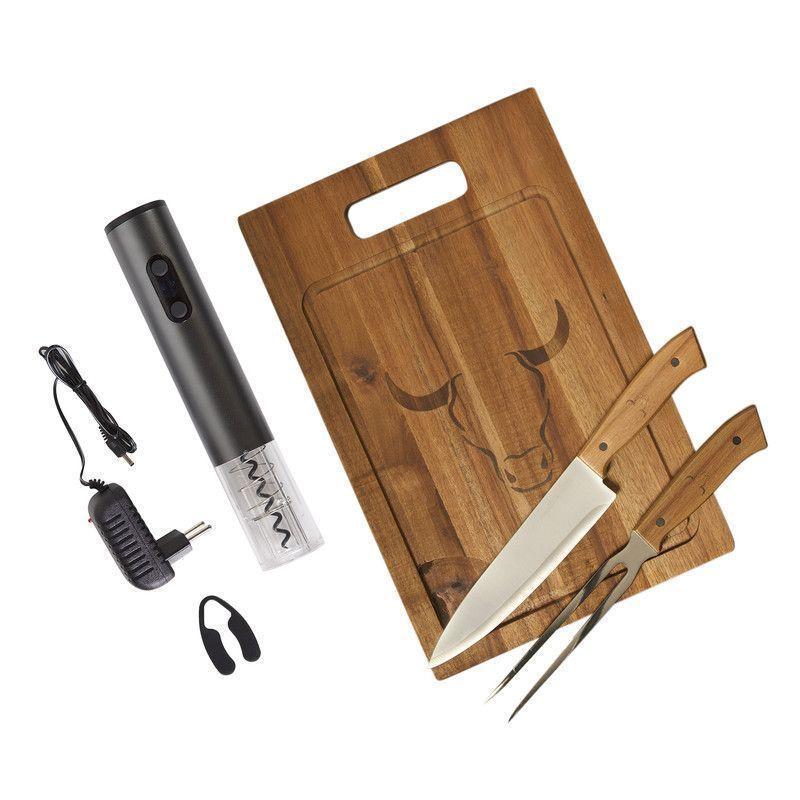 Set Parrillero 146 WAYU + Sacacorcho Recargable-0