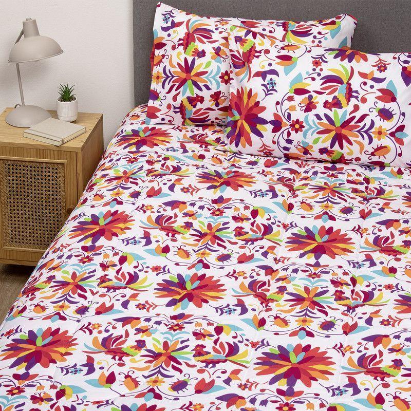 COMBO 15 PLUMON MEXICO REVERSIBLE ROJO 2 PLAZAS-4