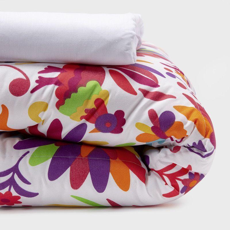 COMBO 15 PLUMON MEXICO REVERSIBLE ROJO 2 PLAZAS-0