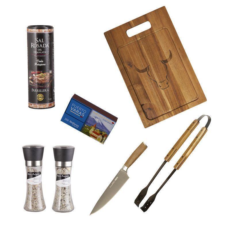 Set Parrillero 208 WAYU + Mix Sales Gourmet 7 Piezas Profesional-0