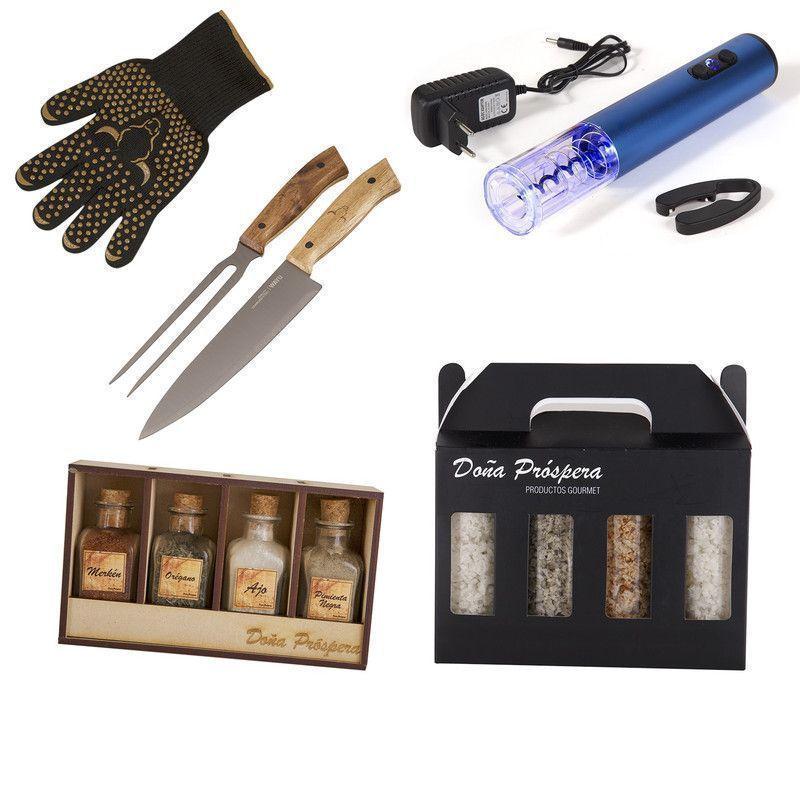 Set Parrillero 231 Wayu + Mix Sales Gourmet 5 Piezas Profesional-0