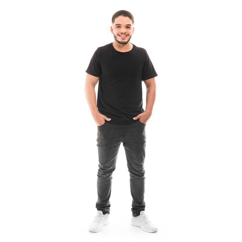 POLERA HOMBRE CUELLO REDONDO MANGA CORTA NEGRA-1