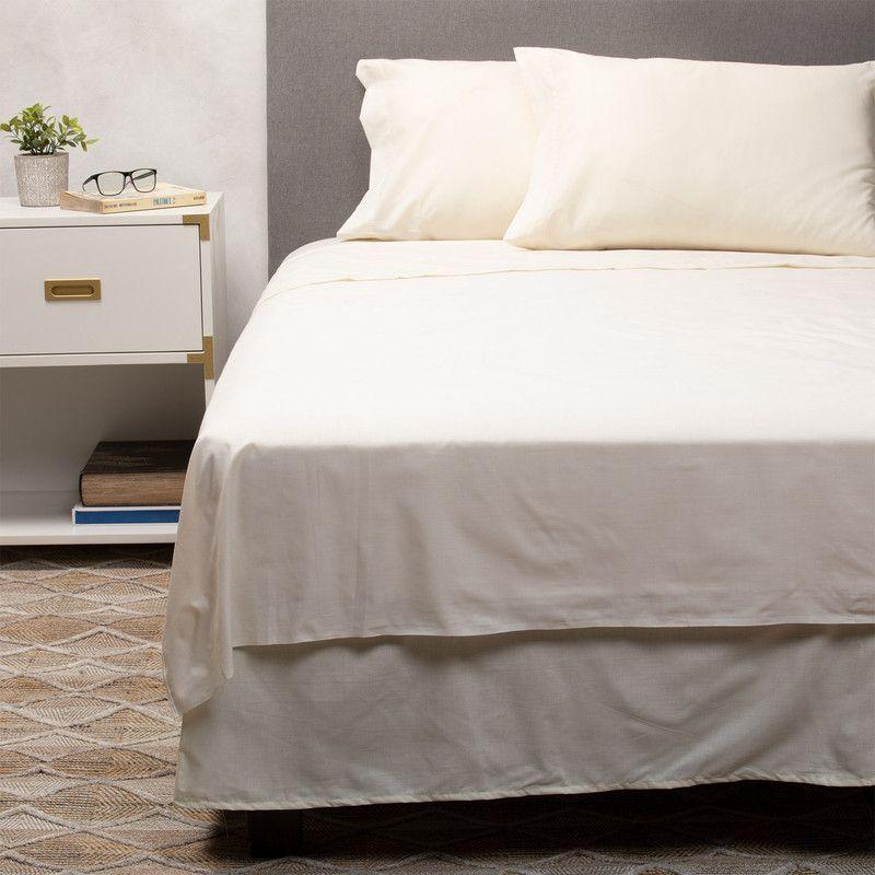 Cubrecolchon + Faldon + Sabana Beige 1.5 Plazas-0