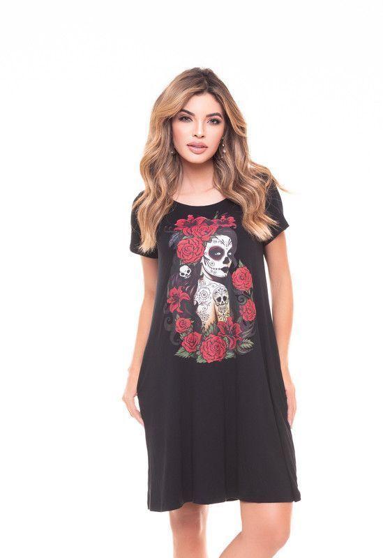 VESTIDO CORTO  CON BOLSILLO KATRINA BLACK RC-3-0