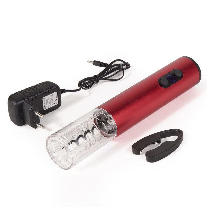 Sacacorcho Eléctrico Recargable Rojo - ArtHome-4