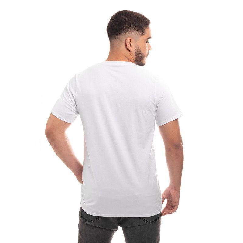 POLERA HOMBRE CUELLO REDONDO MANGA CORTA BLANCA-2