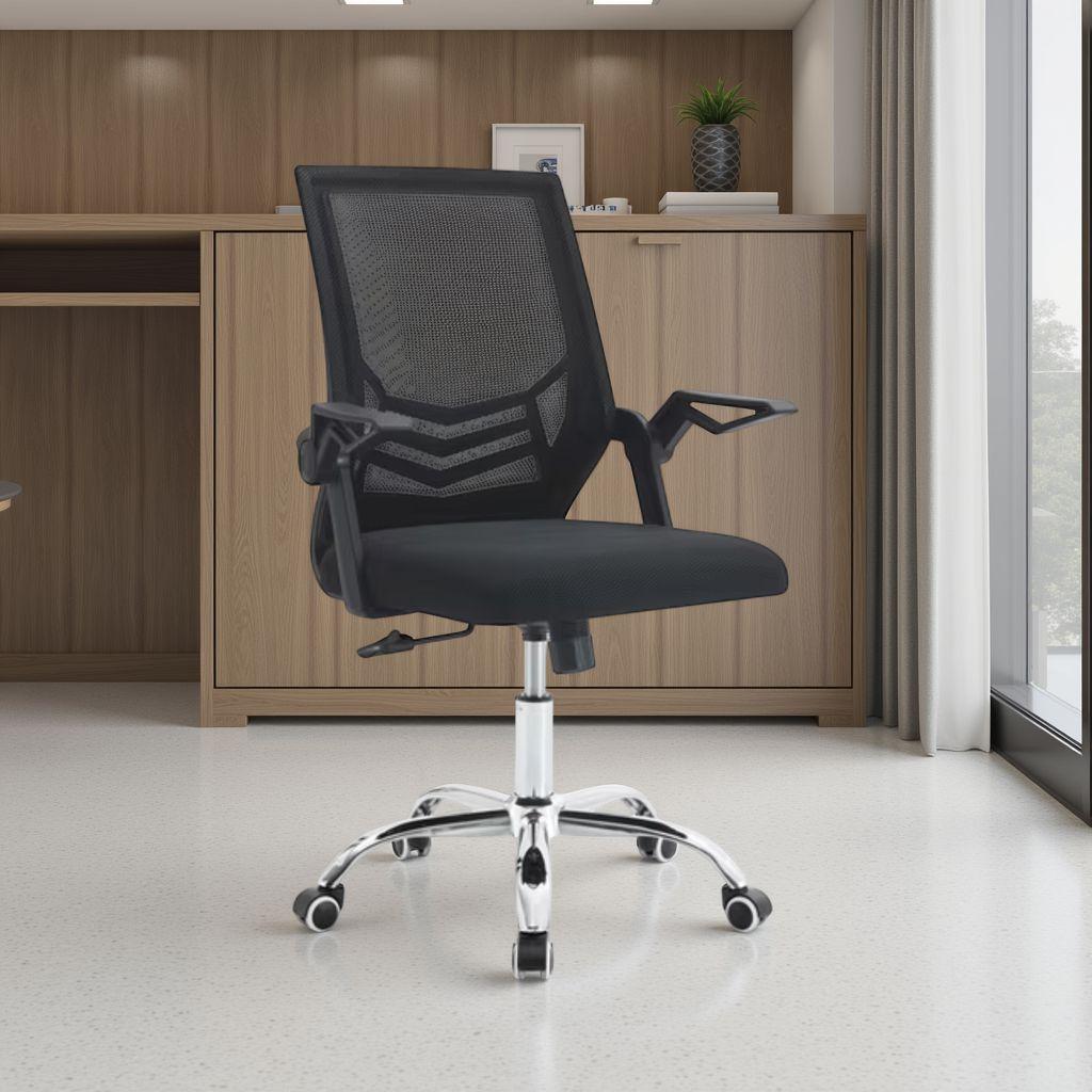 Silla de Oficina Ejecutiva Liverpool Ergonómica Negra con Altura Ajustable-5