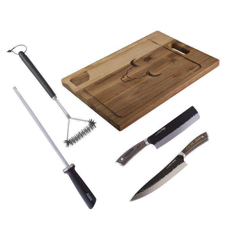 Set Parrillero 326  Wayu 5 Piezas Profesional-0