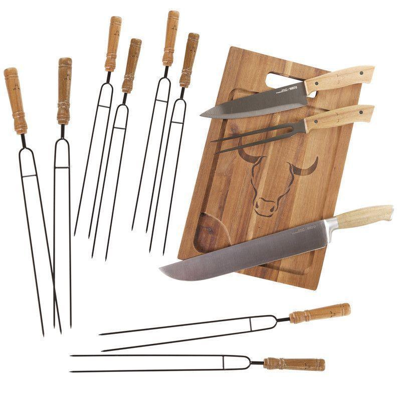 Set Parrillero 134 WAYU 7 Piezas Profesional-0