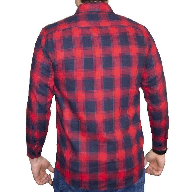 CAMISA LEÑADOR HUSTLA MANGA LARGA ROJO-1