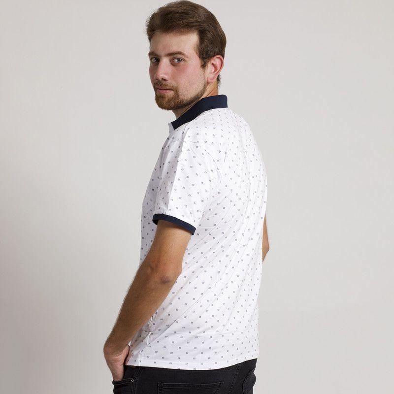 POLERA HOMBRE MC CUELLO POLO BLANCA / CUADROS-3