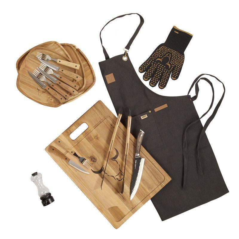 Set Parrillero 02 WAYU 11 Piezas Profesional-0