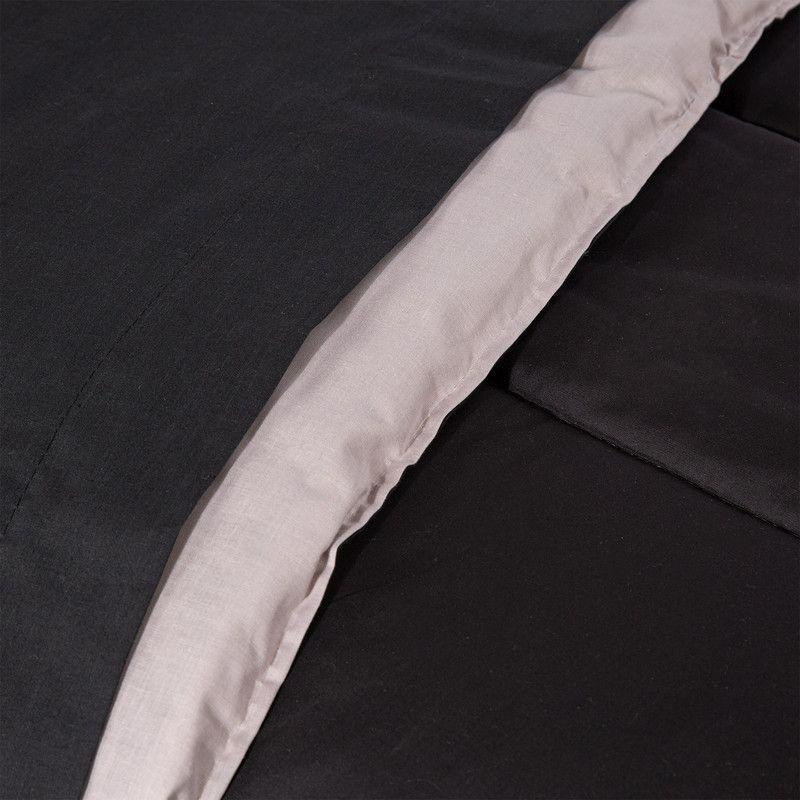 COMBO 60 PLUMON BICOLOR NEGRO GRIS 2 PLAZAS-2