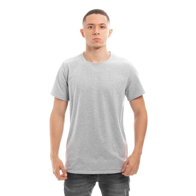 POLERA HOMBRE CUELLO REDONDO MANGA CORTA GRIS-3