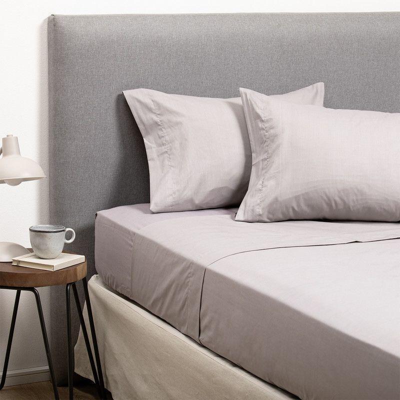 COMBO SABANA GRIS + CUBRECOLCHON 1,5 PLAZAS-2