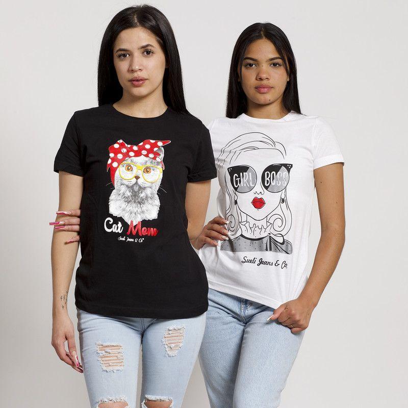 PACK 2 POLERAS MC ESTAMPADA LENTES Y GATITA-3