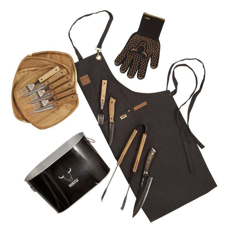 Set Parrillero 40 WAYU  10 Piezas Profesional-0