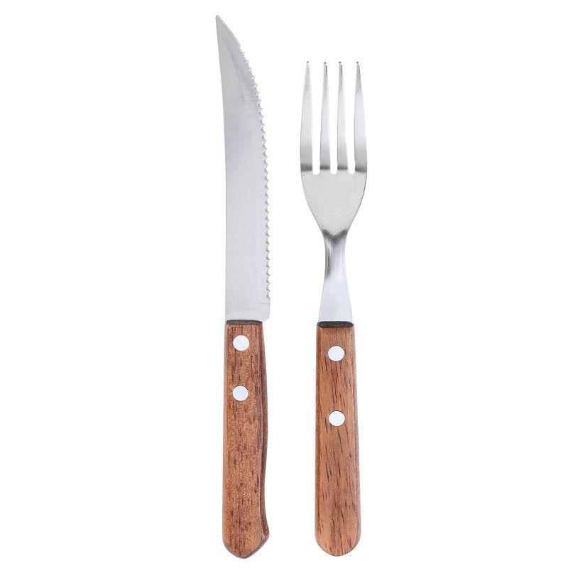 Set Parrilla 24 Piezas Cubiertos Acero Inoxidable Arthome PAR68-2