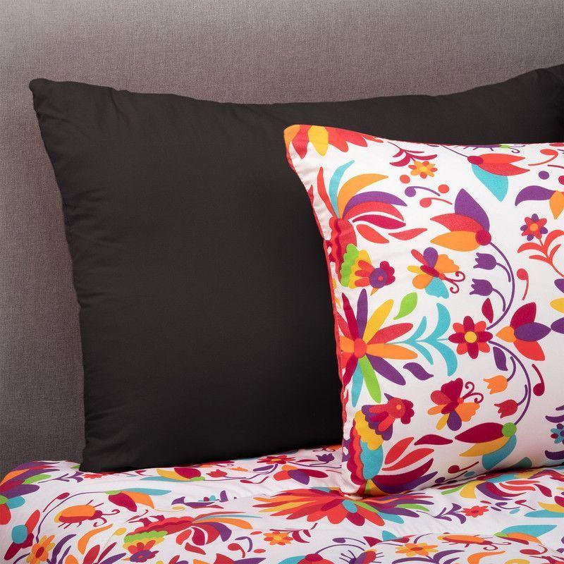 Plumon Mexico Rojo 2 Pl + Pack Almohadas Negra Arthome-1