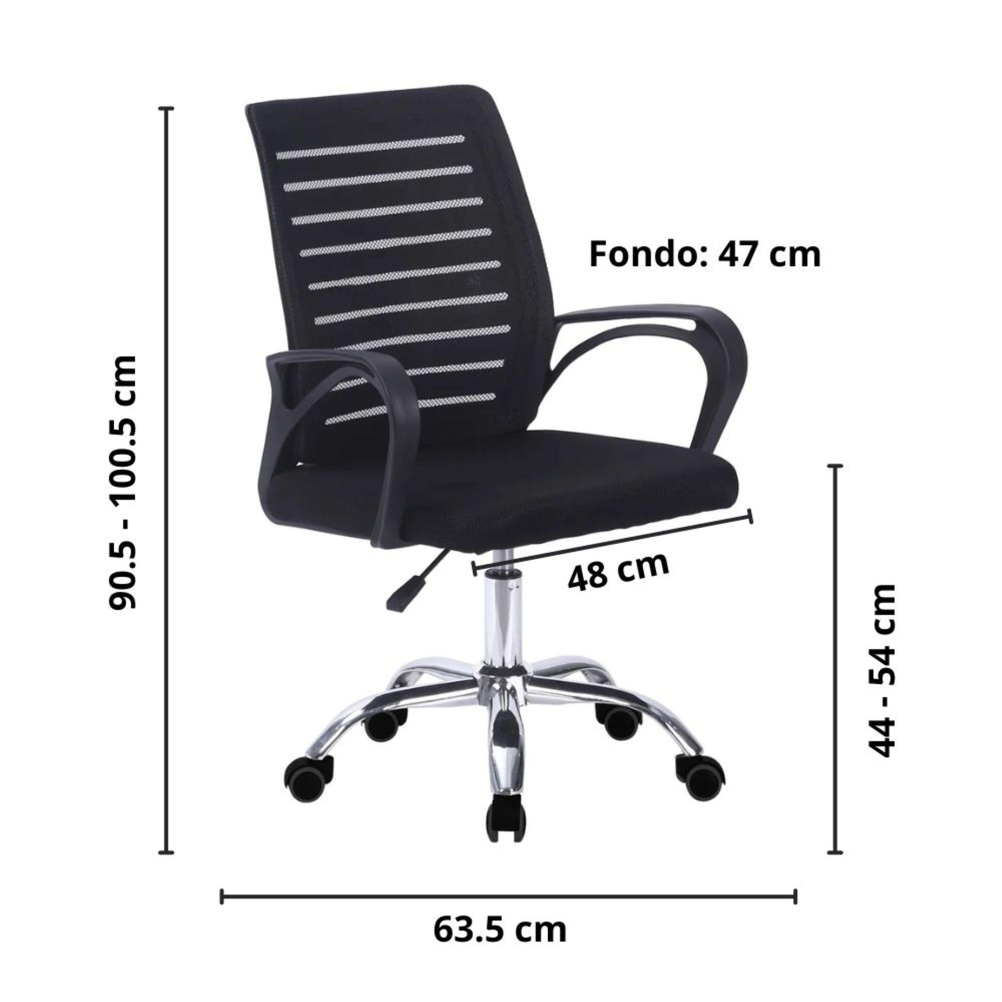SILLA DE OFICINA EJECUTIVA BUDAPEST ERGONOMICA COLOR NEGRO BM-807-4