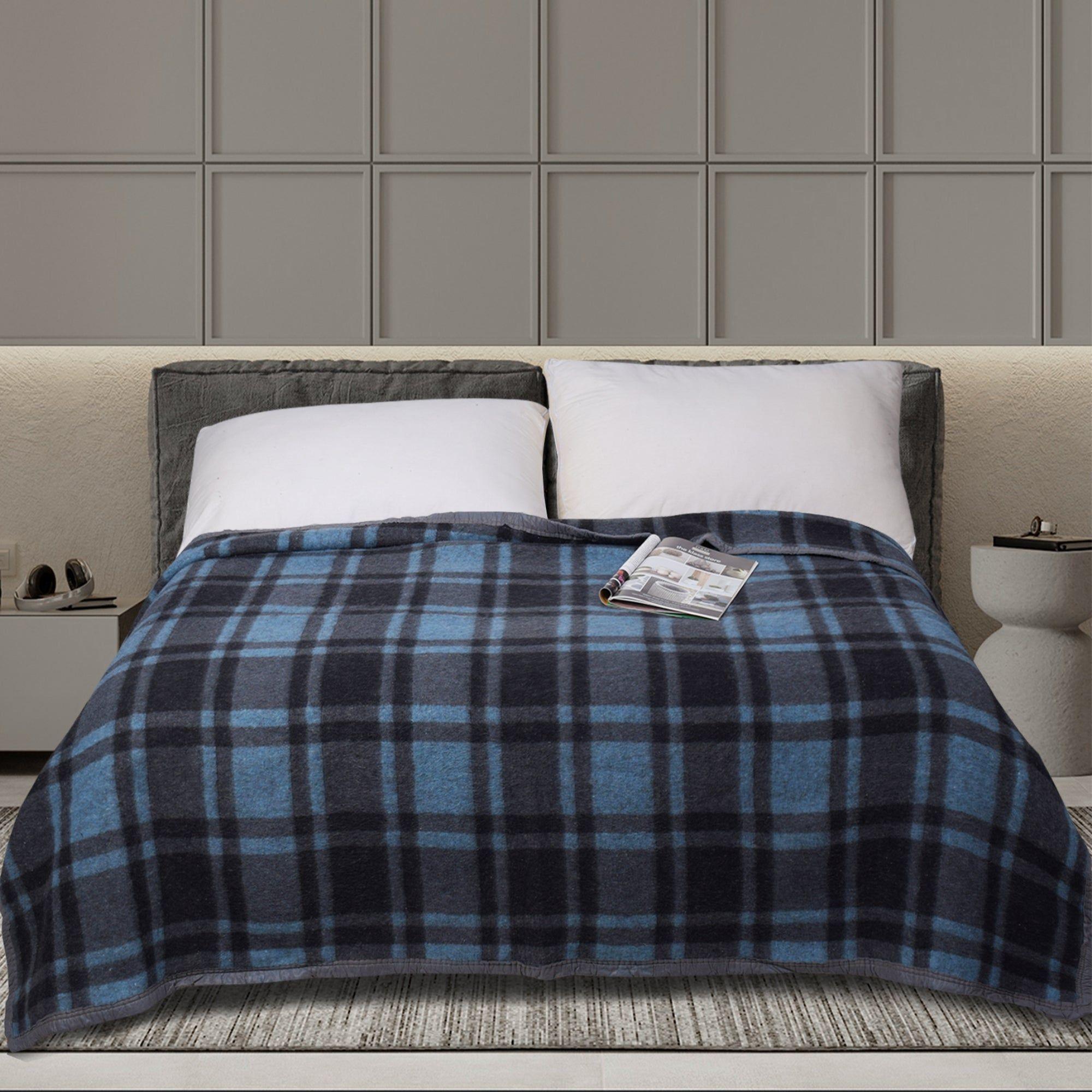 Frazada Térmica Nórdica Single Azul 150x210 cm-5