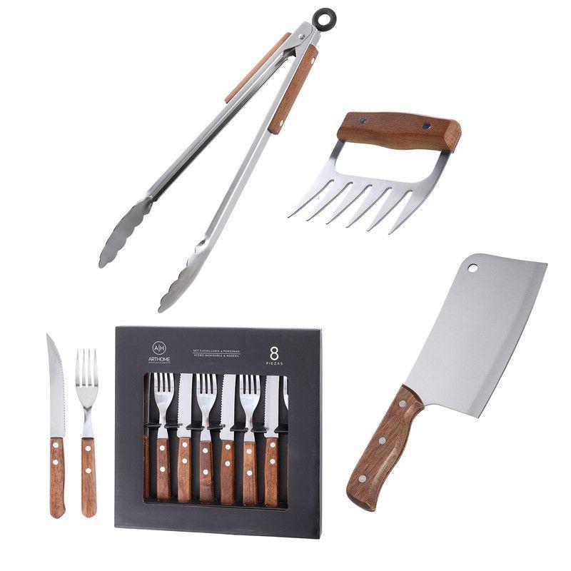 Set Parrilla 11 Piezas Acero Inoxidable Arthome PAR66-0
