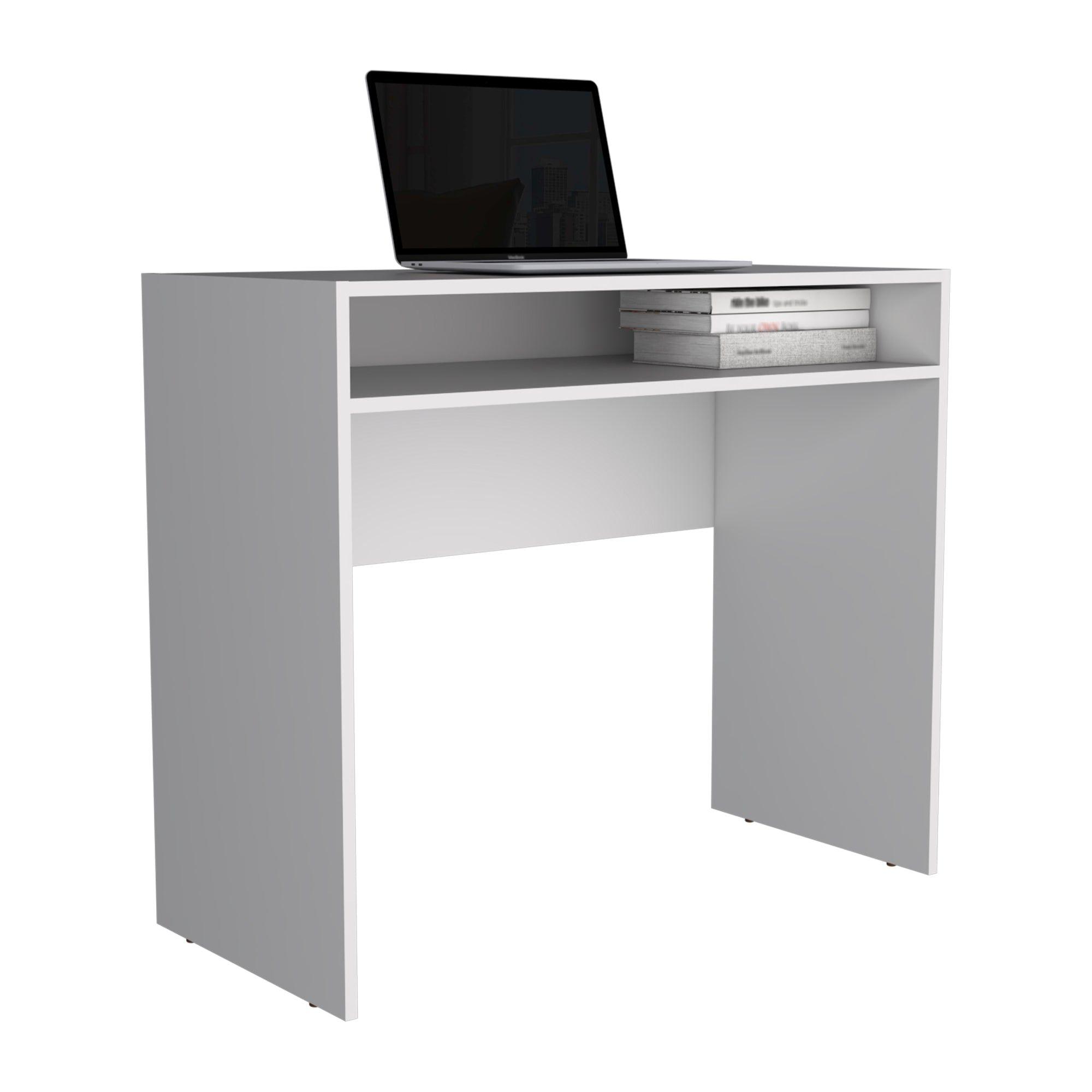 Set Escritorio Blanco Con Silla New York Negra-2