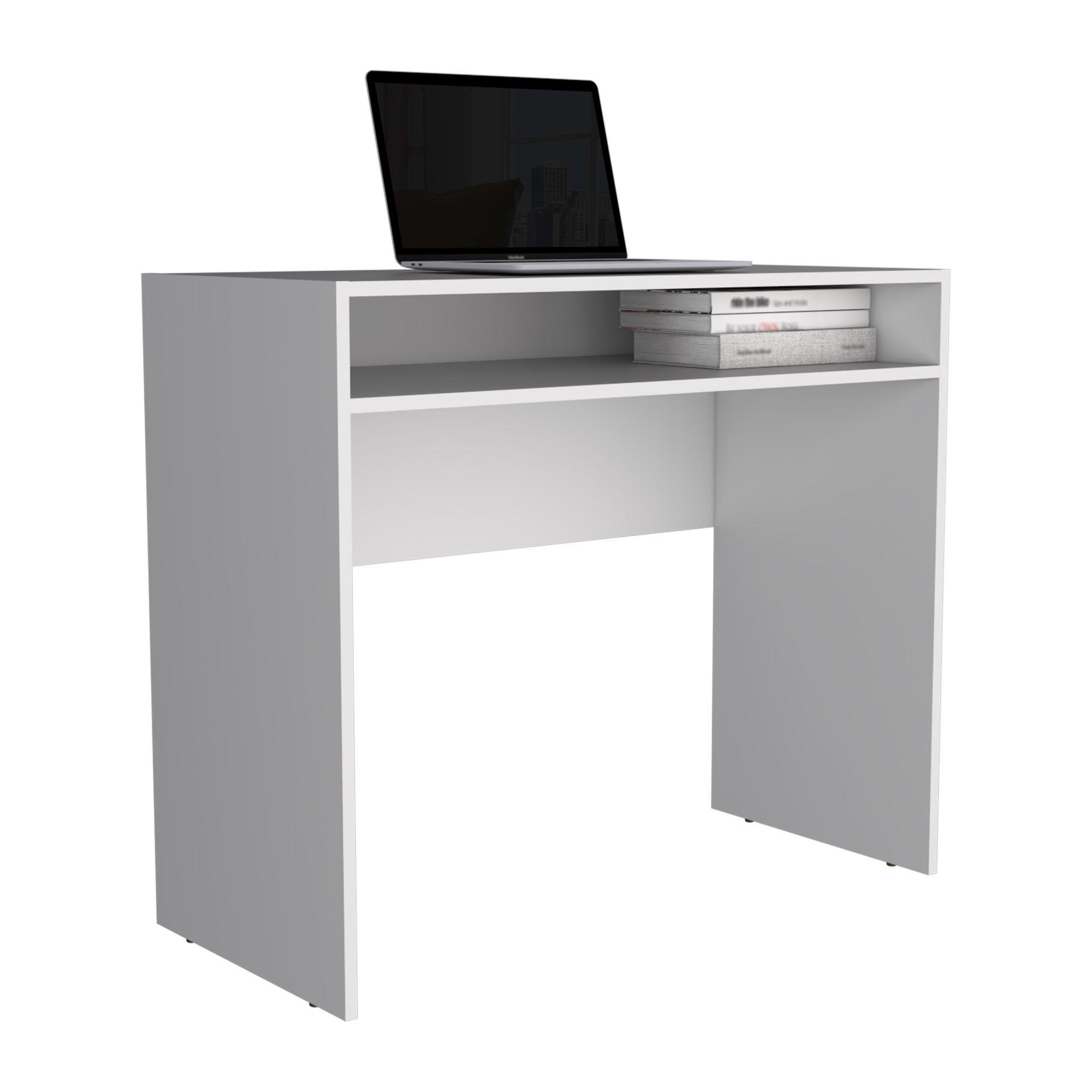 Combo Oficina 1 Escritorio Blanco + Silla New York Negra-2