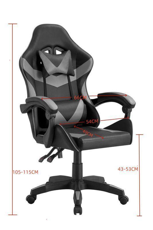 Silla Gamer Tokio Ergonómica Negro Reclinable Con Cojines-4
