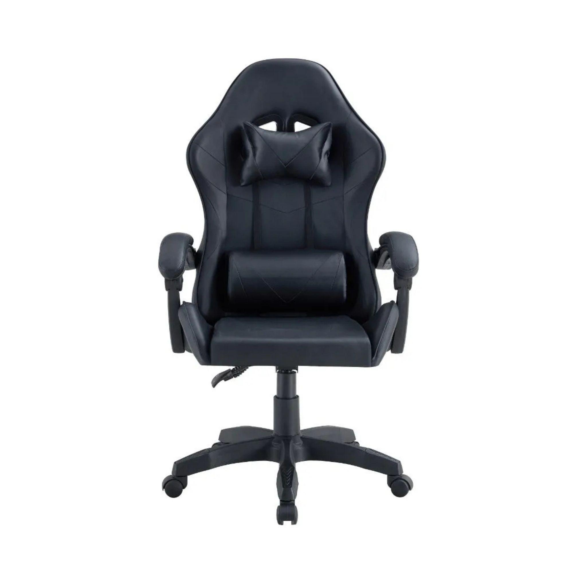 Silla Gamer Tokio Ergonómica Negro Reclinable Con Cojines-2