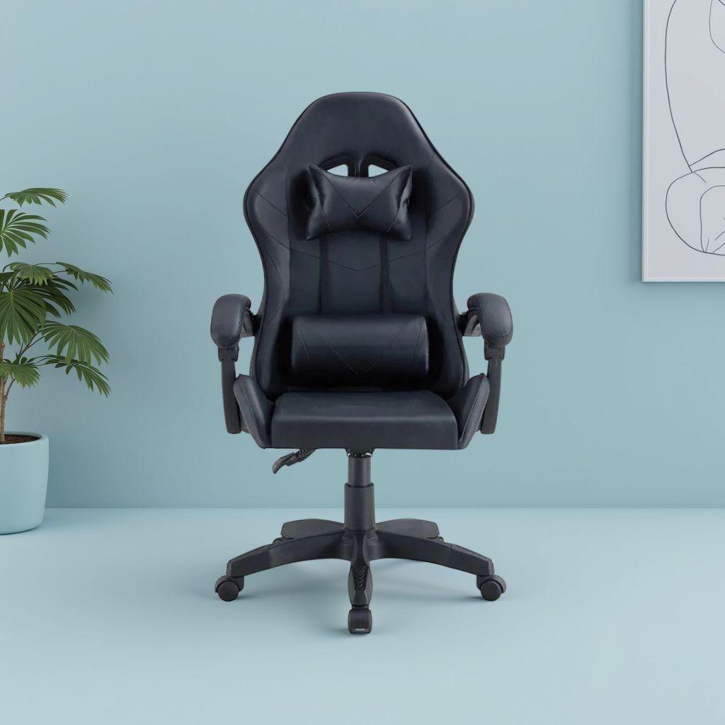 Silla Gamer Tokio Ergonómica Negro Reclinable Con Cojines-6