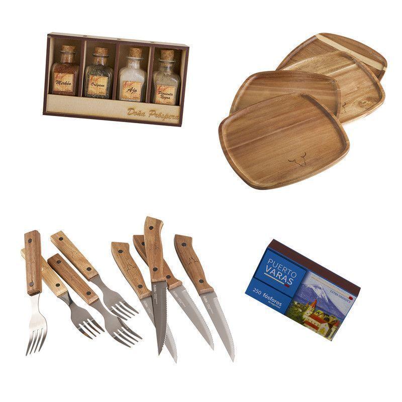Set Parrillero 202 WAYU + Mix Sales Gourmet 7 Piezas Profesional-0