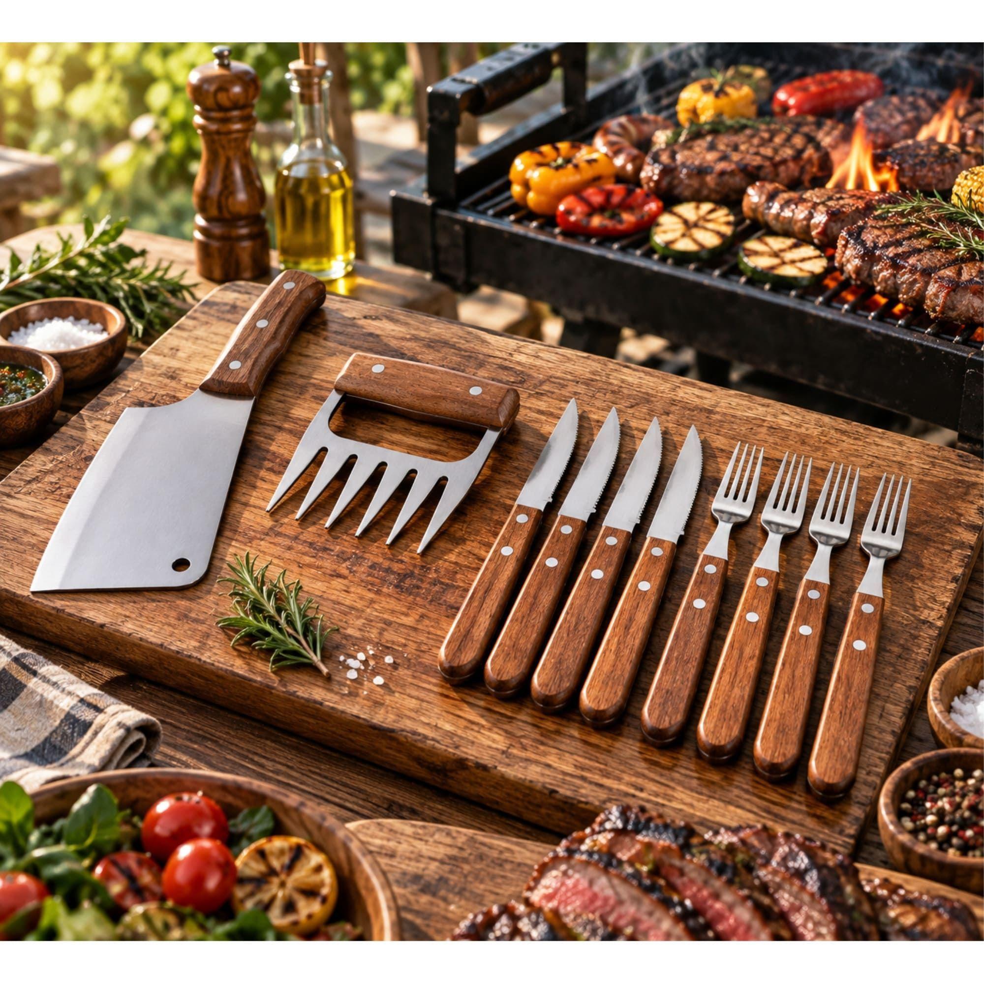 Set Parrilla 10 Piezas Acero Inoxidable Arthome PAR62-7