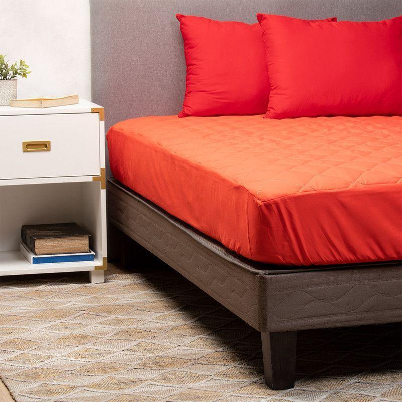 Pack 2 Almohadas Roja + Cubrecolchon Rojo 2 Pl Arthome-1