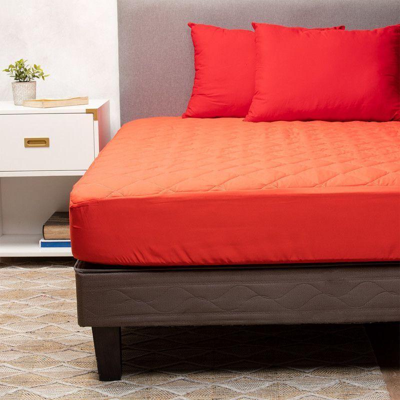 Pack 2 Almohadas Roja + Cubrecolchon Rojo 2 Pl Arthome-0
