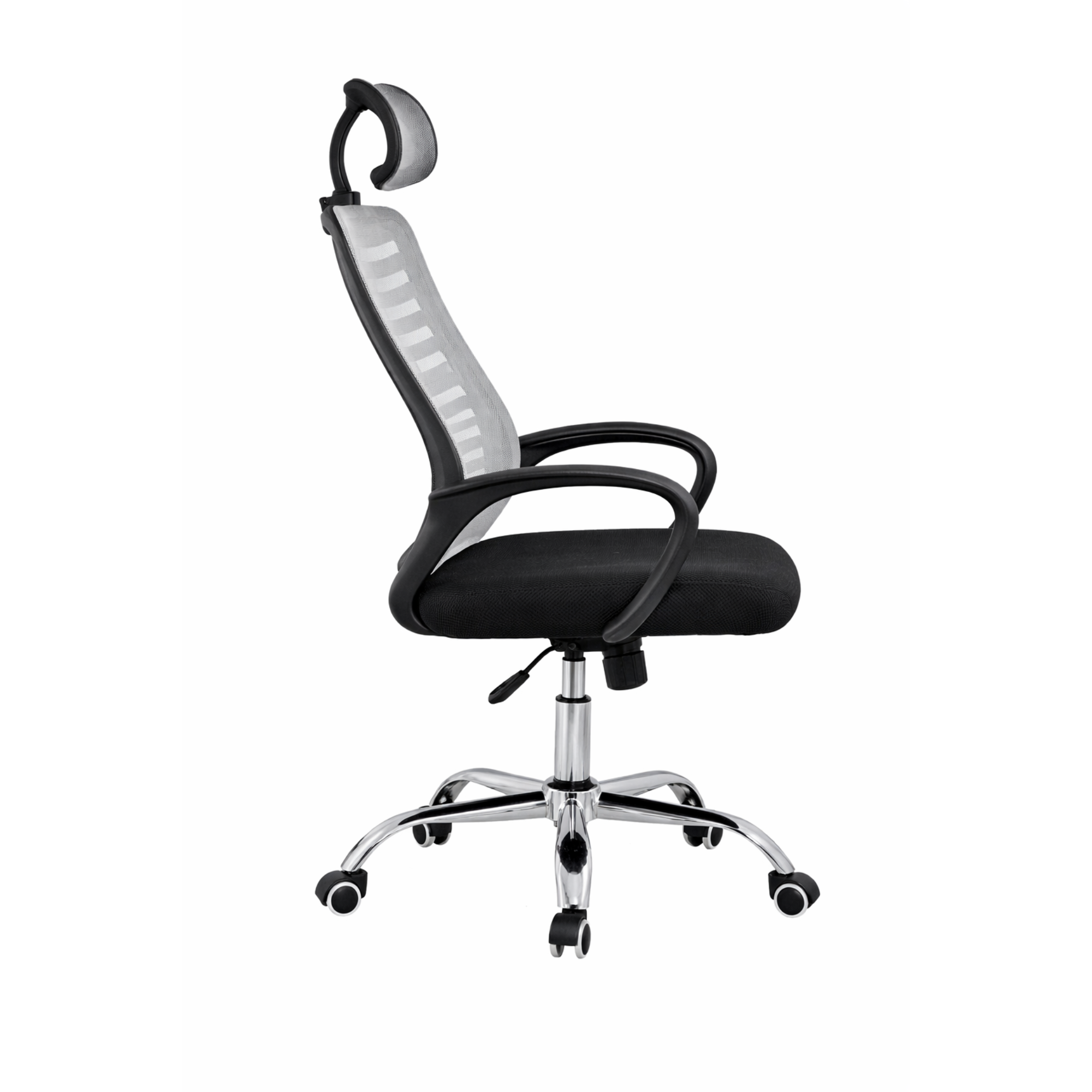 Silla De Oficina Ejecutiva Madrid Ergonomica Color Negra y Gris-5