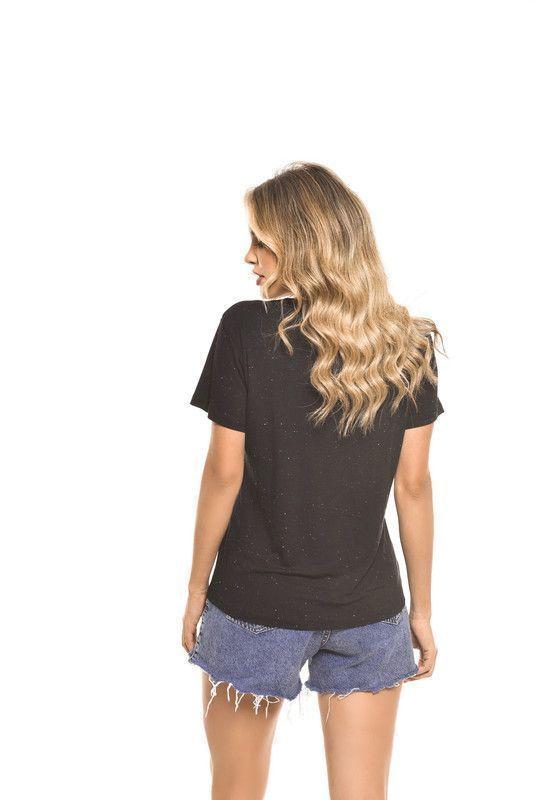 POLERA CHOKER PEDRERIA WONDER WOMAN BLACK RC11-4