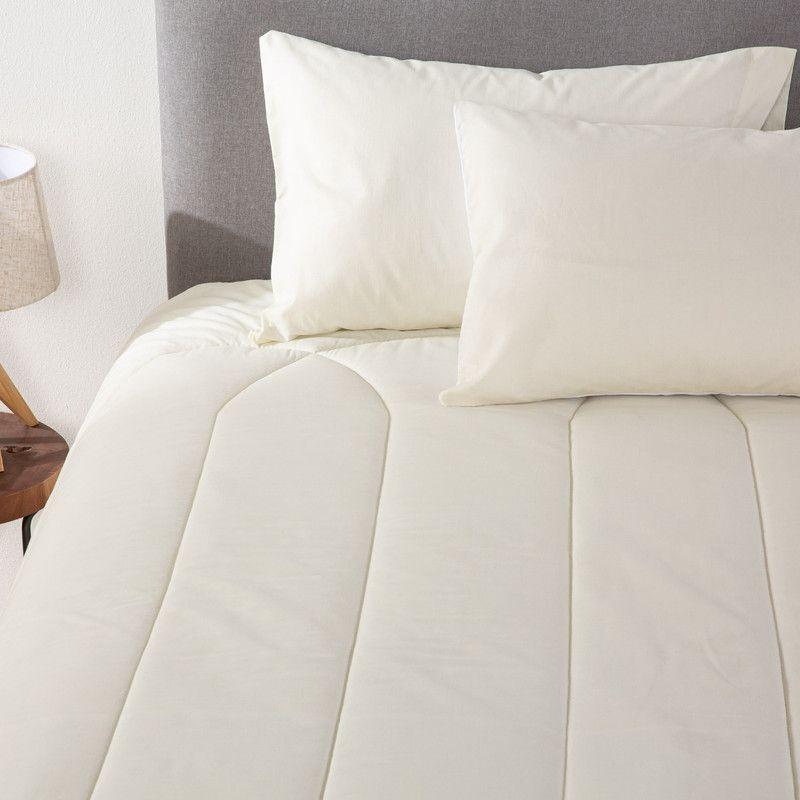 COMBO 72 PLUMON BICOLOR BEIGE BLANCO 2 PLAZAS-2