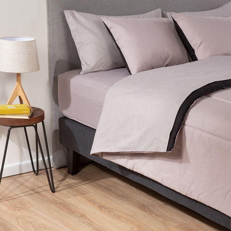 COMBO 56 PLUMON BICOLOR GRIS NEGRO 2 PLAZAS-0