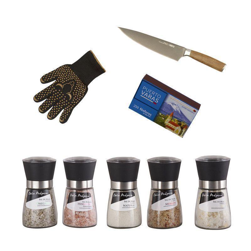 Set Parrillero 174 WAYU + Mix Sales Gourmet 8 Piezas-0