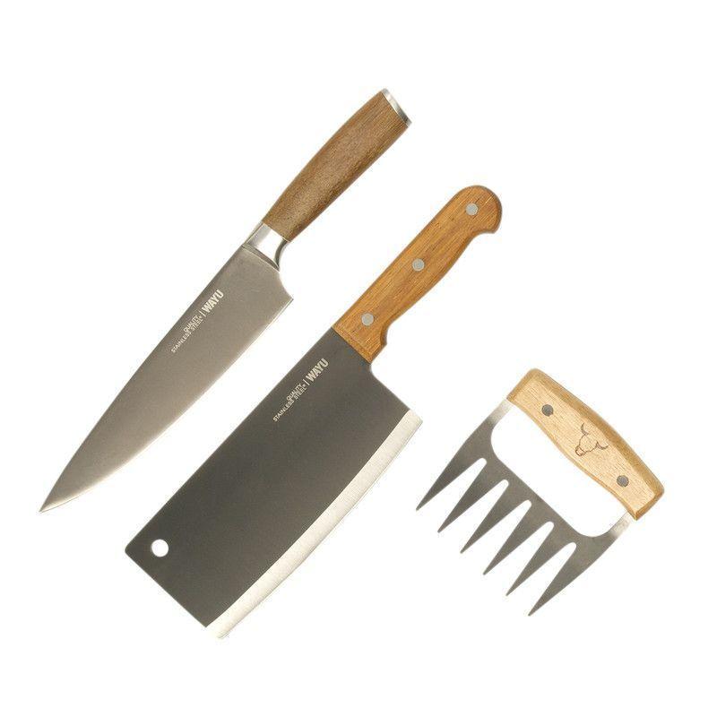 Set Parrillero 107 WAYU  3 Piezas Profesional-0