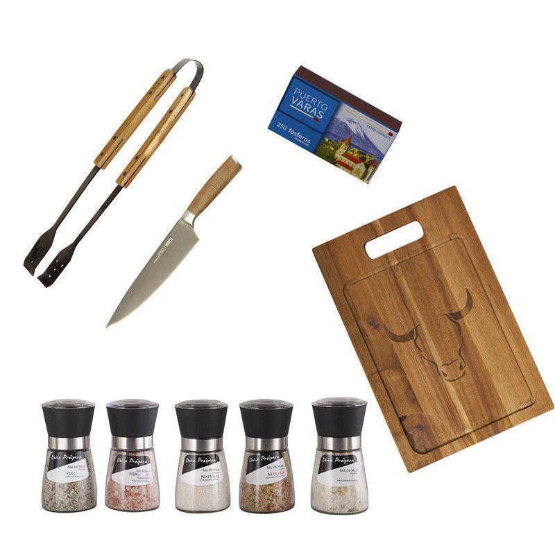 Set Parrillero 207 WAYU + Mix Sales Gourmet 9 Piezas Profesional-0